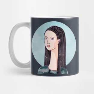 Sparkling hair girl Mug